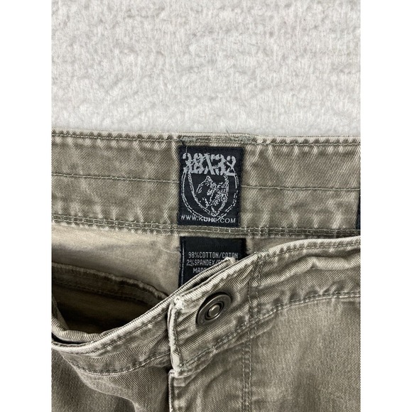 Kuhl Rydr Ryder Brown Green Canvas Hiking Work Pants Men’s 38x32 - Picture 3 of 9